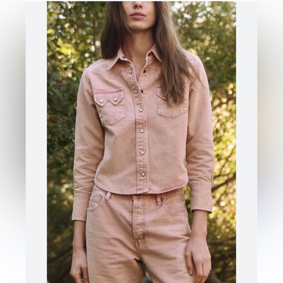 THE GREAT. Tops - New! The Great Howdy Top in Sunfaded Blush 🌸 Small